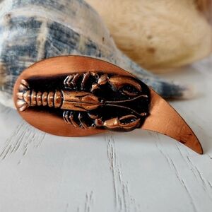 Vintage Copper Lobster Brooch